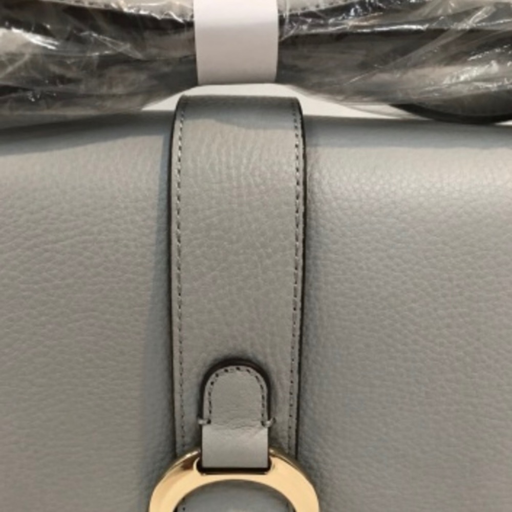 NWT Sam Edelman Jeanne Gray Gold Leather Crossbody